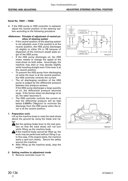 Komatsu D155AX-5 Bulldozer Service Manual | 2001-2005 - sample page 2