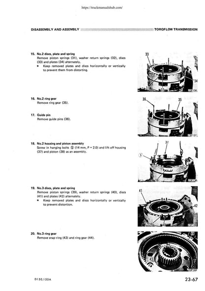 Komatsu D150A-1 D155A-1 Dozer Service Manual | 1988-1992 - sample page 4