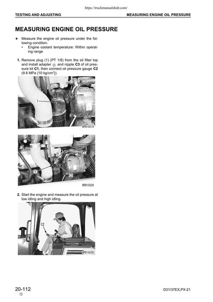Komatsu D31EX D31PX D37EX D37PX-21 Dozer Service Manual | 2004-2008 - sample page 4
