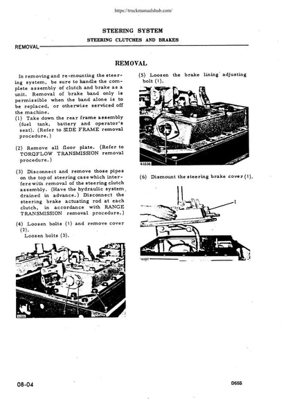 Komatsu D55S-3 Dozer Shovel Service Manual | 2008-2012 - sample page 4