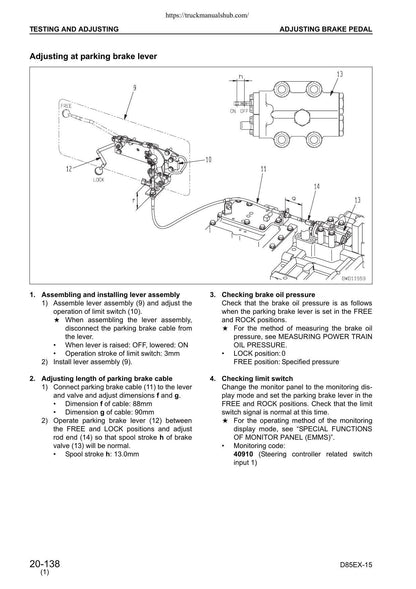 Komatsu D85EX-15 D85PX-15 Dozer Service Manual | 2004-2008 - sample page 2