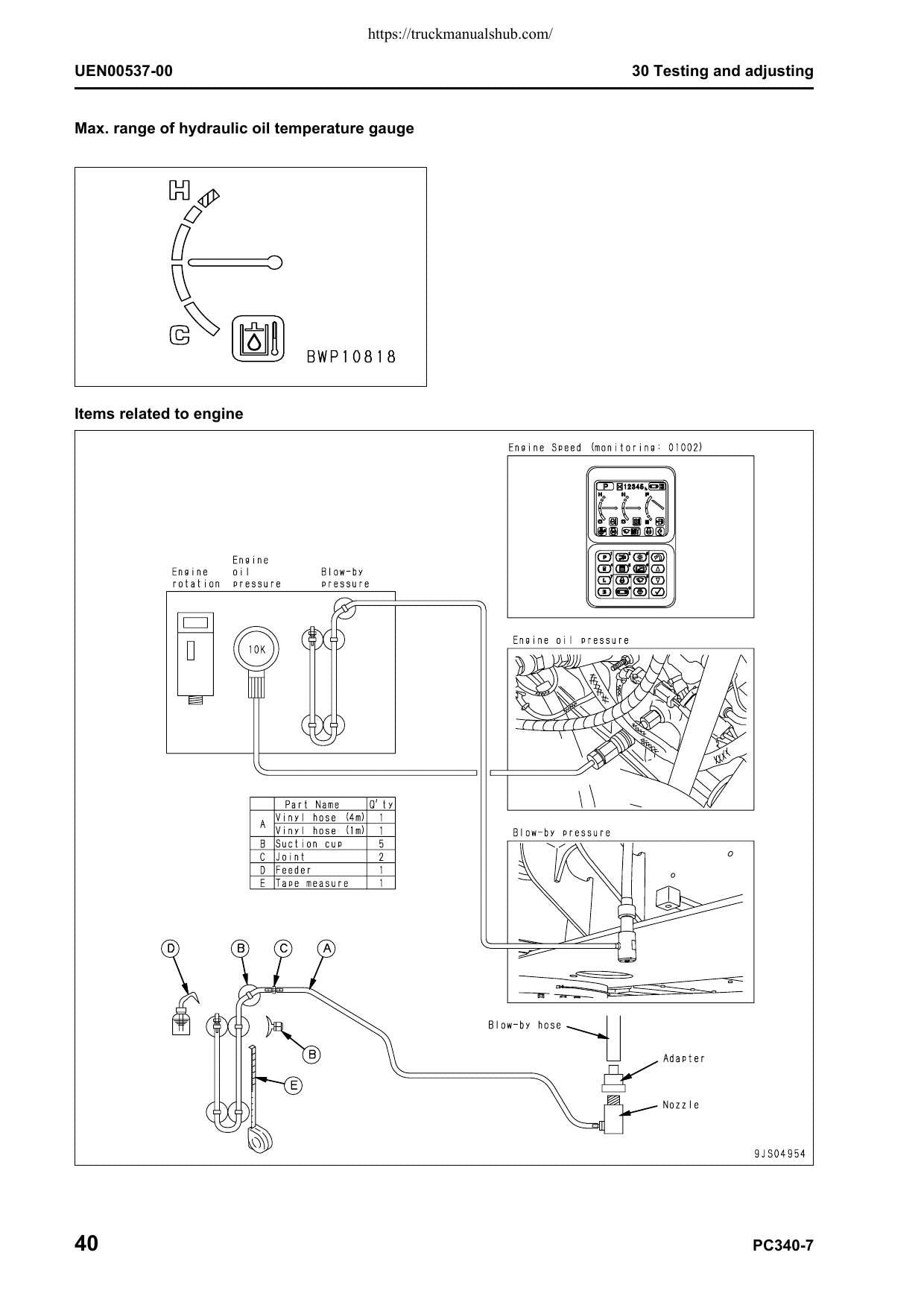 Komatsu Galeo PC340LC-7 PC340NLC-7 Excavator Service Manual | 2006-2010 - sample page 3