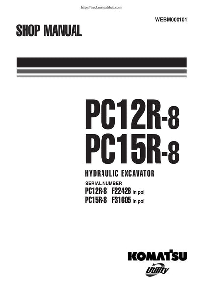 Komatsu PC12R-8 PC15R-8 Excavator Service Manual | 2000-2004 - sample page 1
