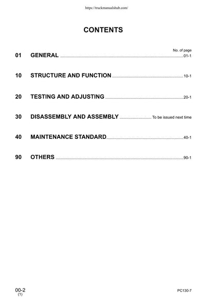 Komatsu PC130-7 Excavator Service Manual | 2004-2008 - sample page 5