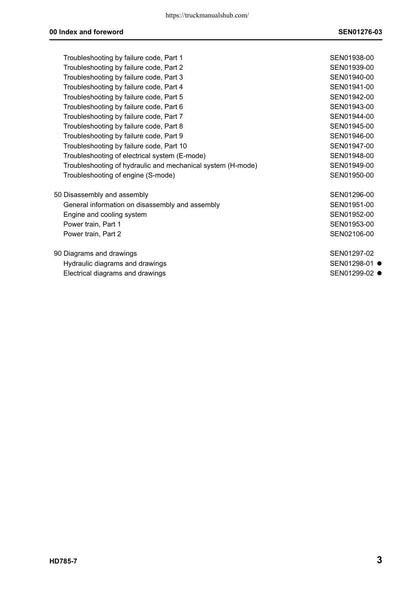 Komatsu HD785-7 Dump Truck Service Manual | 2007-2011 - sample page 6