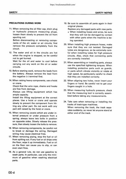 Komatsu PC300 PC350 Excavator Service Manual | 1995-1999 - sample page 9