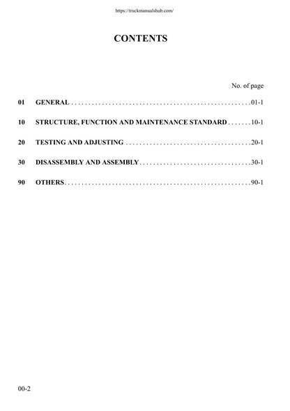 Komatsu PC340LC PC340NLC 7K Excavator Service Manual | 2002-2006 - sample page 5