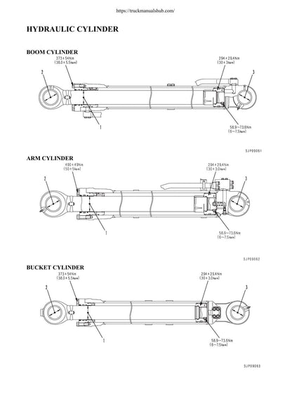 Komatsu PC340LC PC340NLC 7K Excavator Service Manual | 2002-2006 - sample page 2