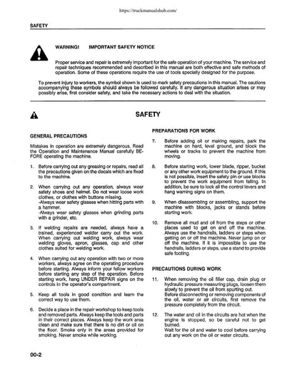 Komatsu WA250-1LC Wheel Loader Service Manual | 1992-1996 - sample page 8