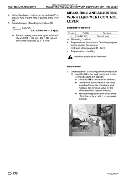 Komatsu WA320-5H Wheel Loader Service Manual | 2003-2007 - sample page 3