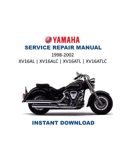 Yamaha XV16AL XV16ALC XV16ATL XV16ATLC Motorcycle Service Manual | 1998-2002 - Service Manual PDF Instant Download