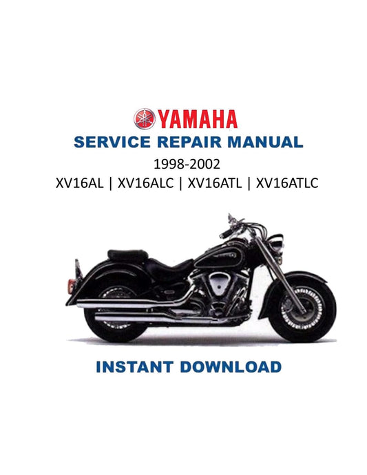 Yamaha XV16AL XV16ALC XV16ATL XV16ATLC Motorcycle Service Manual | 1998-2002 - Service Manual PDF Instant Download