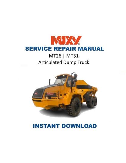 Moxy MT26 MT31 Articulated Dump Truck Service Manual | 2004-2008 - Service Manual PDF Instant Download
