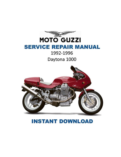 Moto Guzzi Daytona 1000 Motorcycle Service Manual | 1992-1996 - Service Manual PDF Instant Download