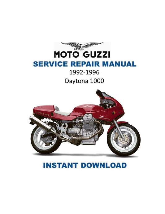 Moto Guzzi Daytona 1000 Motorcycle Service Manual | 1992-1996 - Service Manual PDF Instant Download