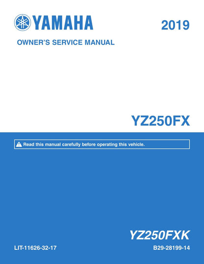 Yamaha YZ250FX Dirt Bike Motorcycle Service Manual | 2019-2023 - sample page 1