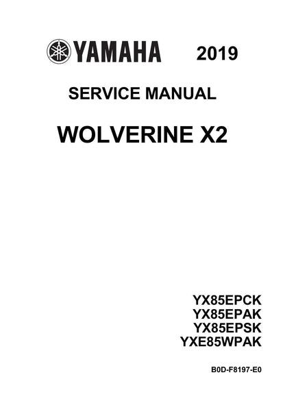 Yamaha Wolverine X2 UTV Service Manual | 2019-2023 - sample page 1