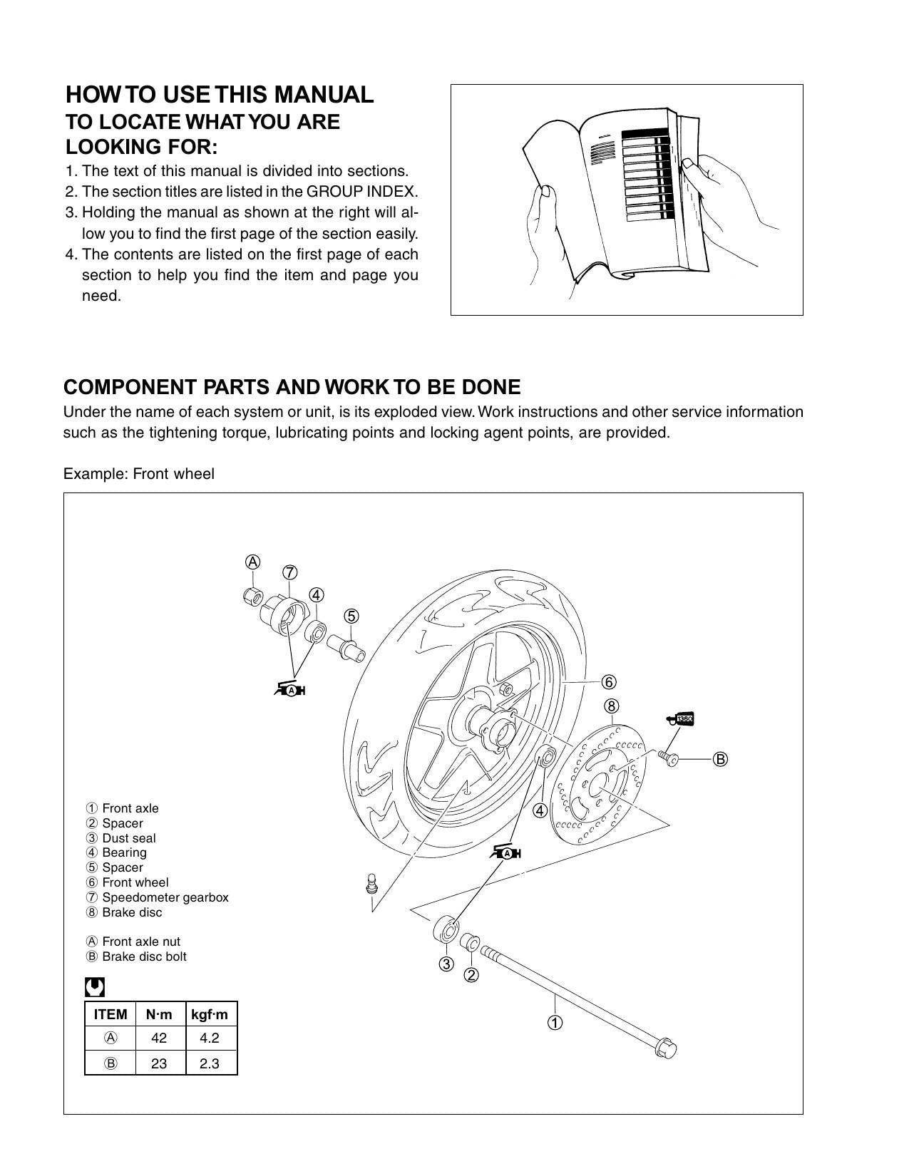 Suzuki UG110 Motorcycle Service Manual | 2000-2004 - sample page 2