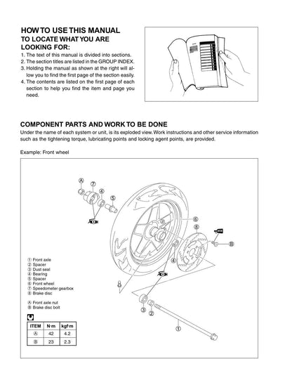 Suzuki UG110 Motorcycle Service Manual | 2000-2004 - sample page 2
