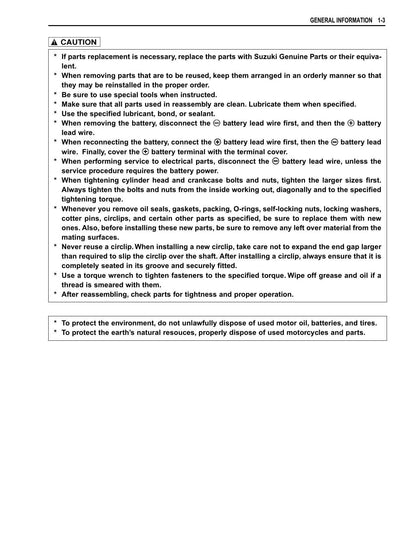 Suzuki UG110 Motorcycle Service Manual | 2000-2004 - sample page 6