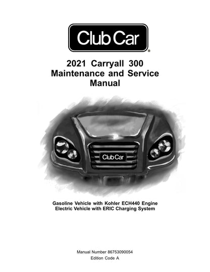 Club Car Carryall 300 Golf Cart Service Manual | 2021-2025 - sample page 1