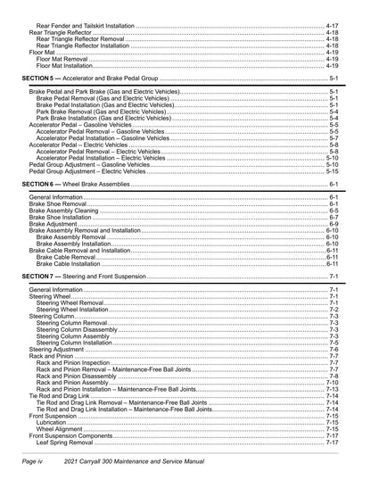 Club Car Carryall 300 Golf Cart Service Manual | 2021-2025 - sample page 7
