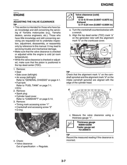 Yamaha WR250F Motorcycle Service Manual | 2021-2025 - sample page 2