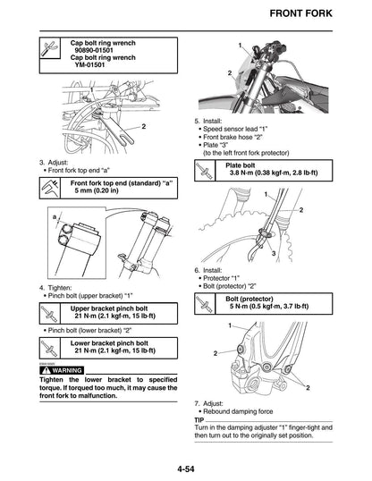 Yamaha WR450F Motorcycle Service Manual | 2021-2025 - sample page 3