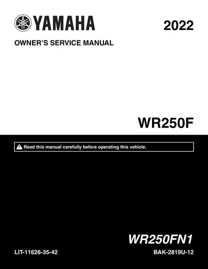 Yamaha WR250F Motorcycle Service Manual | 2022-2026 - sample page 1