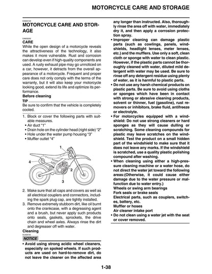 Yamaha WR450F Motorcycle Service Manual | 2022-2026 - sample page 7