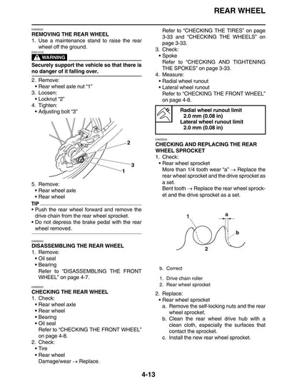 Yamaha WR250F Motorcycle Service Manual | 2022-2026 - sample page 3