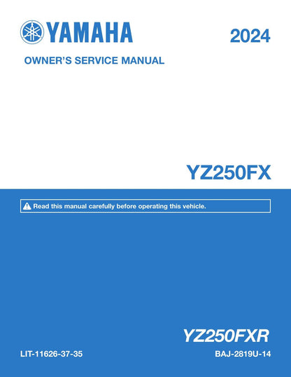 Yamaha YZ250FX Motorcycle Service Manual | 2024-2028 - sample page 1