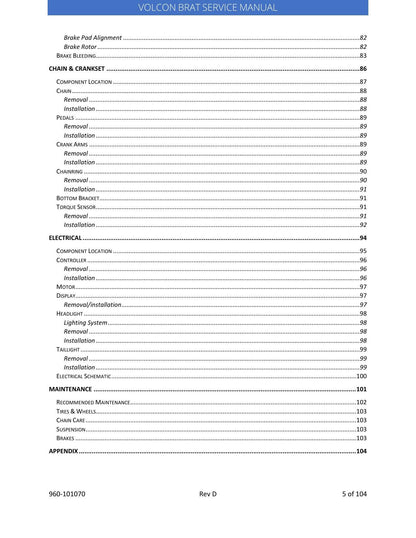Volcon Brat E-Bike Electric Motorcycle Service Manual | 2023-2026 - sample page 7