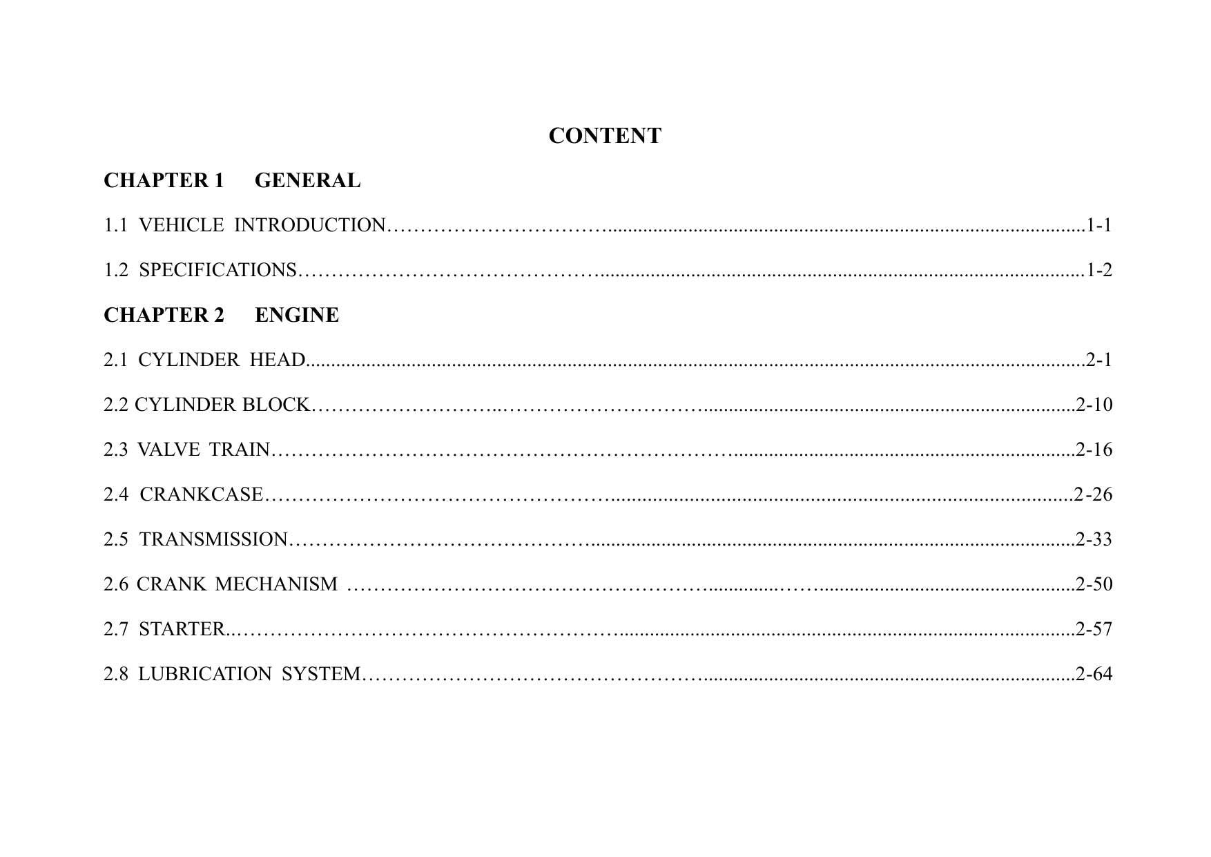 Lifan LF125-26C Motorcycle Service Manual | 2024-2026 - sample page 5