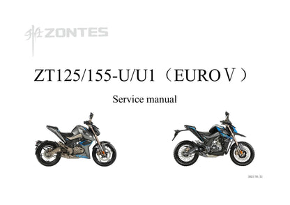 Zontes ZT125 ZT155 U U1 Euro V Motorcycle Service Manual | 2021-2025 - sample page 1