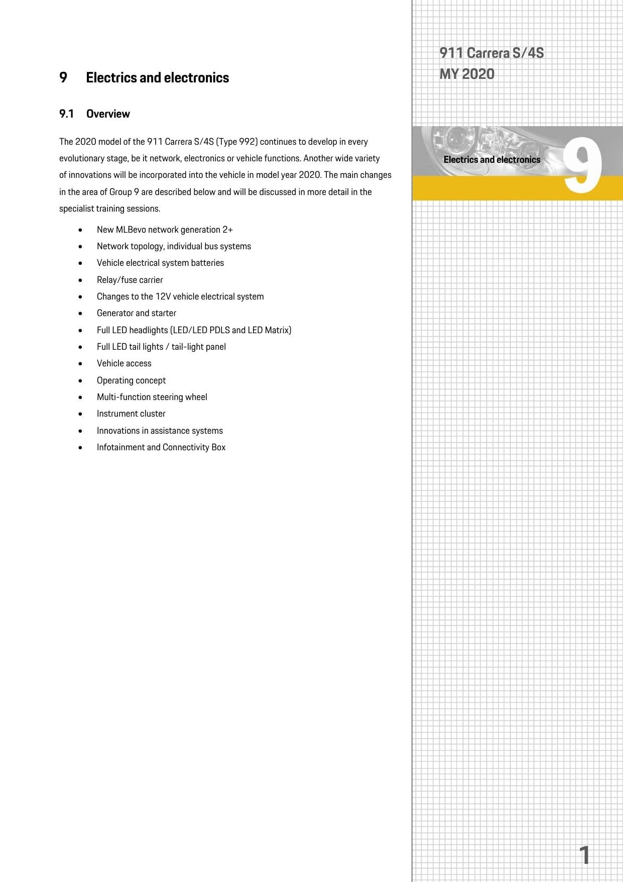 Porsche 911 Carrera S 4S Service Information Technik Car Service Manual | 2020-2024 - sample page 5