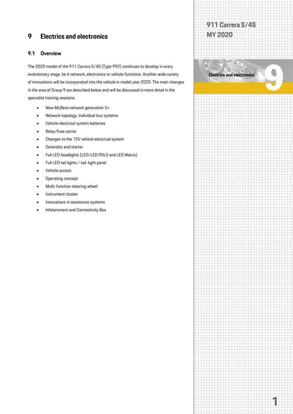 Porsche 911 Carrera S 4S Service Information Technik Car Service Manual | 2020-2024 - sample page 5