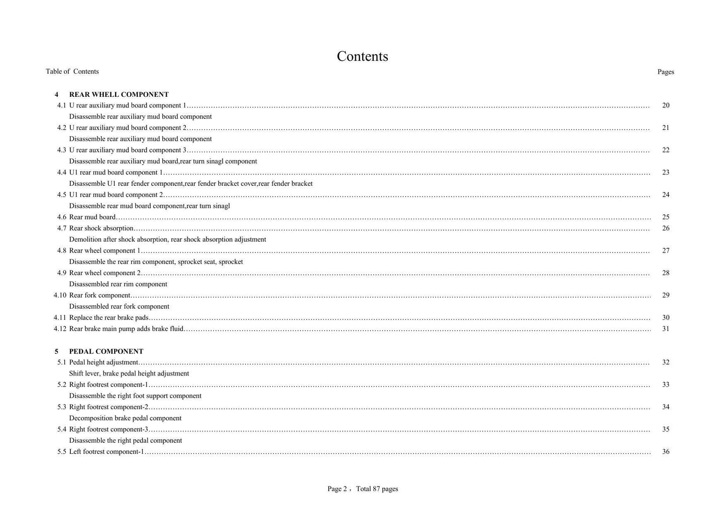 Zontes ZT125 ZT155 U U1 Euro V Motorcycle Service Manual | 2021-2025 - sample page 7