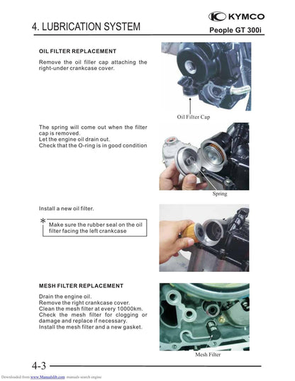 Kymco People GT 300I Scooter Service Manual | 2010-2014 - sample page 1