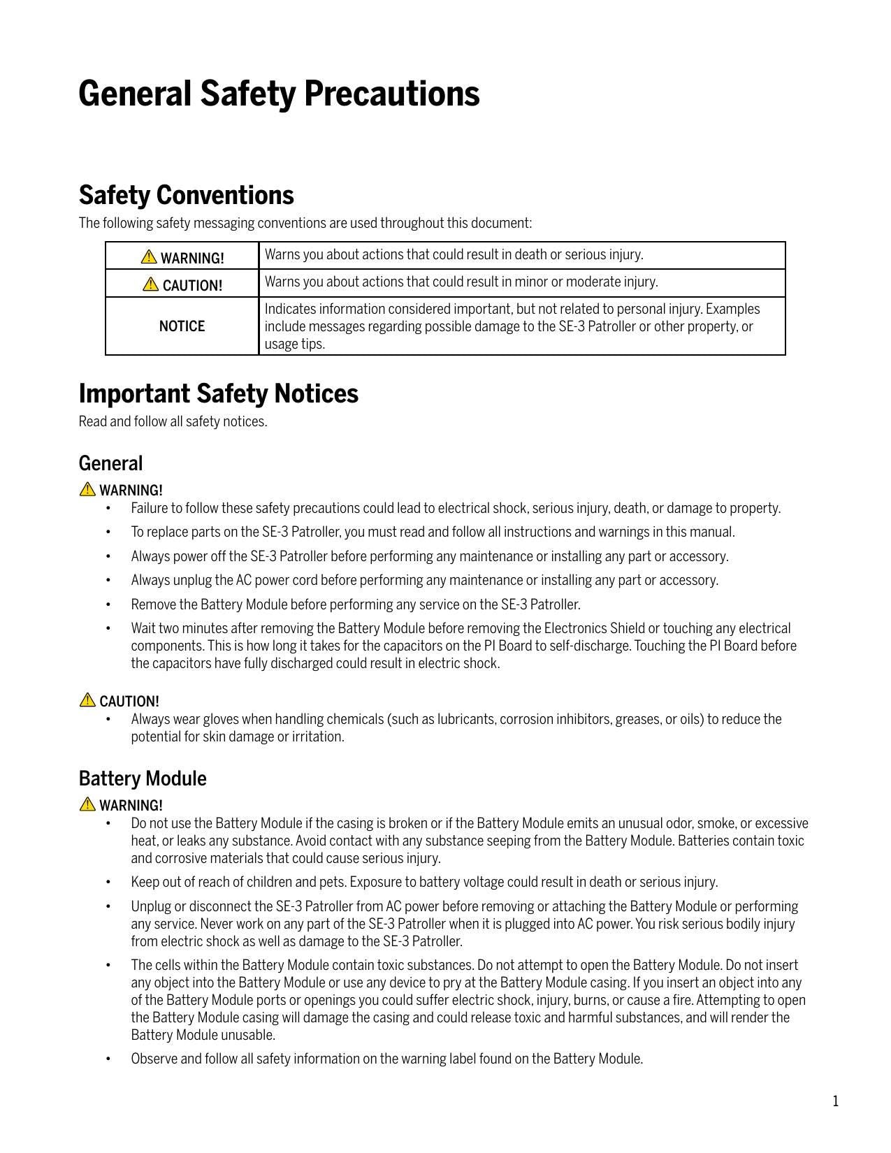 Segway SE-3 Patroller Personal Transporter Service Manual | 2015-2019 - sample page 6
