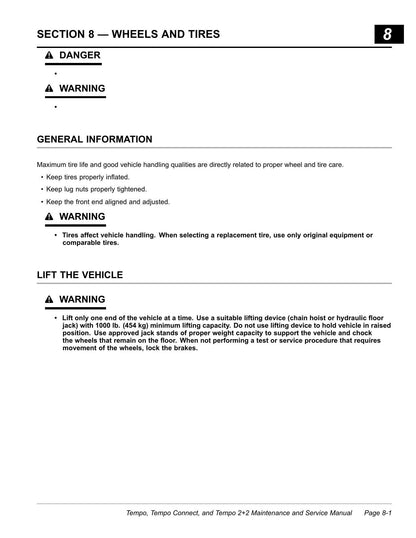 Club Car Tempo Golf Cart Service Manual | 2020-2024 - sample page 8