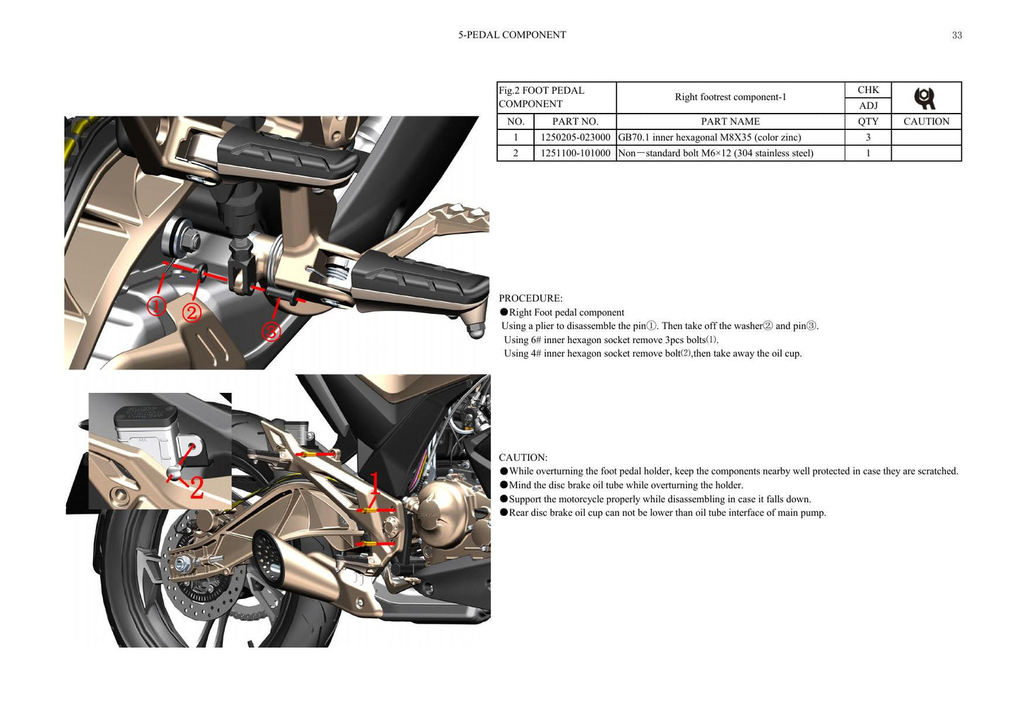 Zontes ZT125 ZT155 U U1 Euro V Motorcycle Service Manual | 2021-2025 - sample page 4