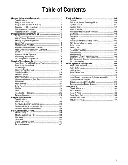 Tracker Off Road 570 & 700 EPS ATV Service Manual | 2020 - sample page 9