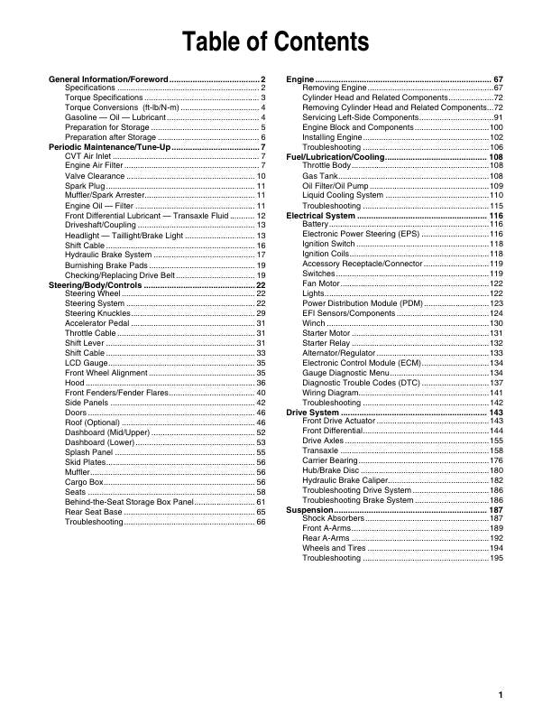 Tracker Offroad 800SX Crew UTV Service Manual | 2020 - sample page 9