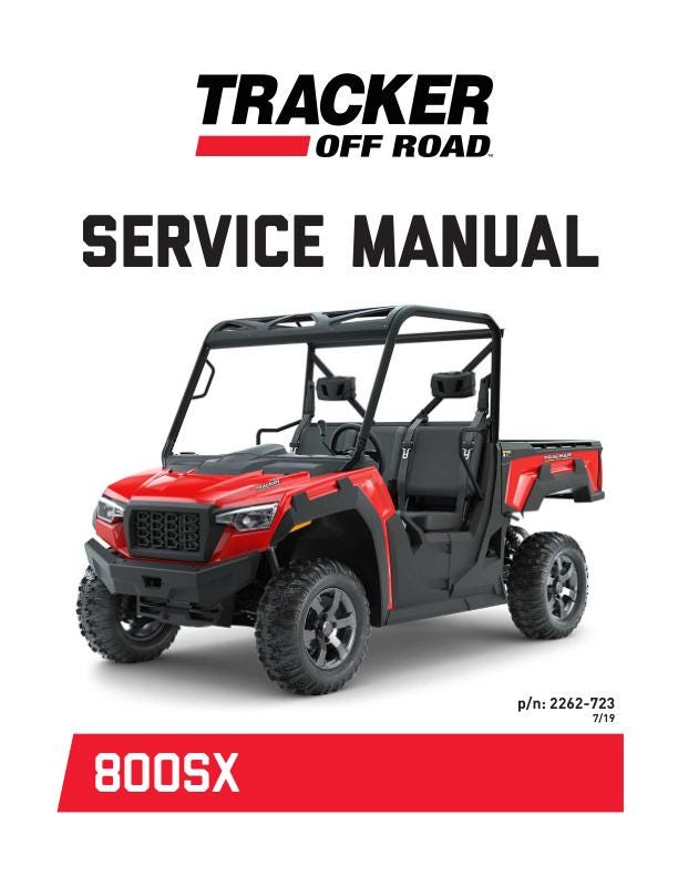 Tracker Offroad 800SX UTV Service Manual | 2020 - sample page 2