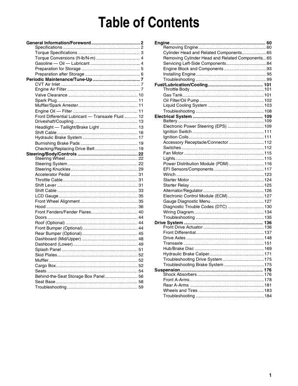 Tracker Offroad 800SX UTV Service Manual | 2020 - sample page 9