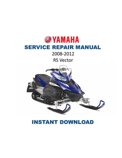 Yamaha RS Vector RS90 Snowmobile Service Manual | 2008-2012 - Service Manual PDF Instant Download