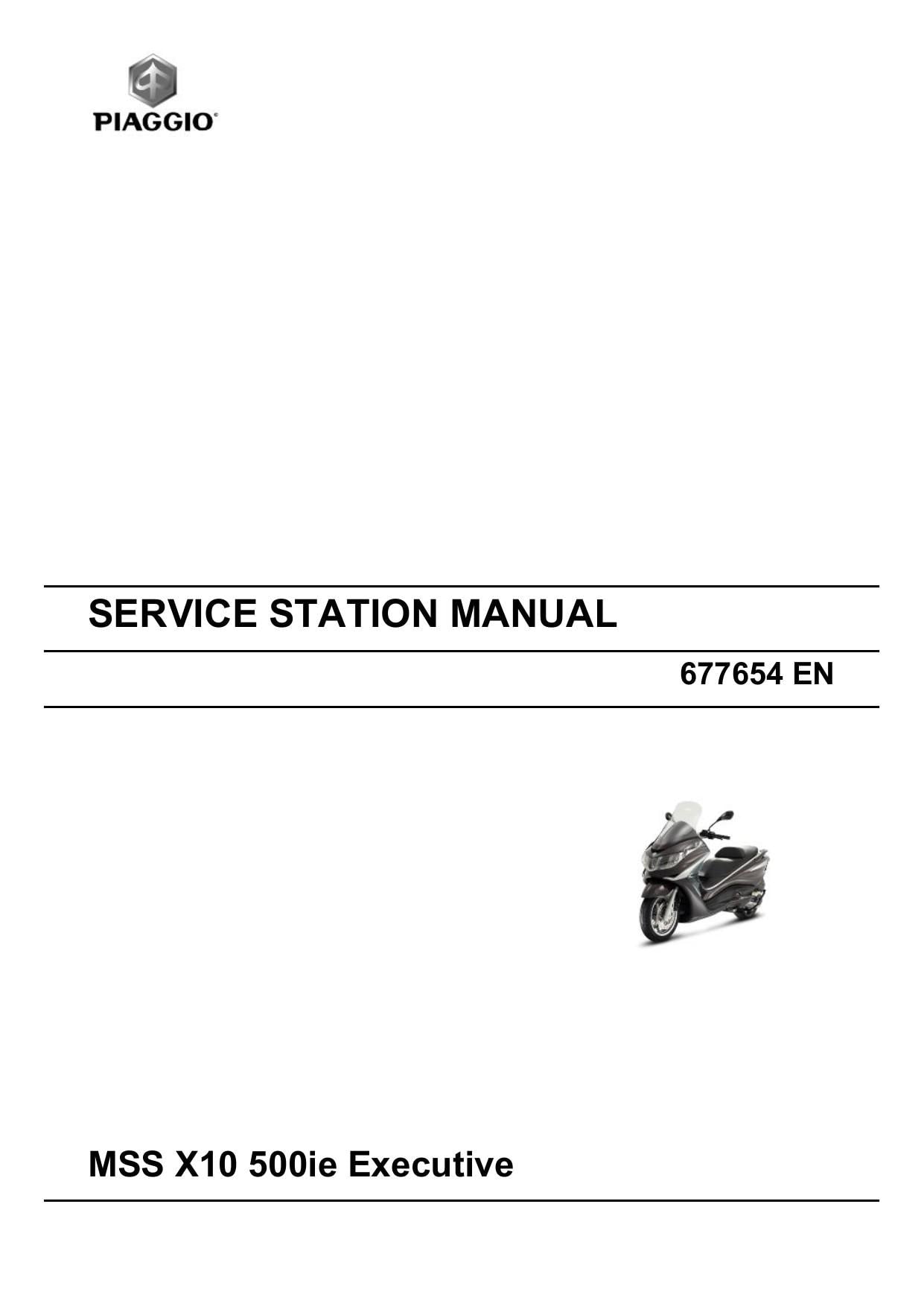 Piaggio X10 500ie Executive Scooter Service Manual | 2012-2016 - sample page 2