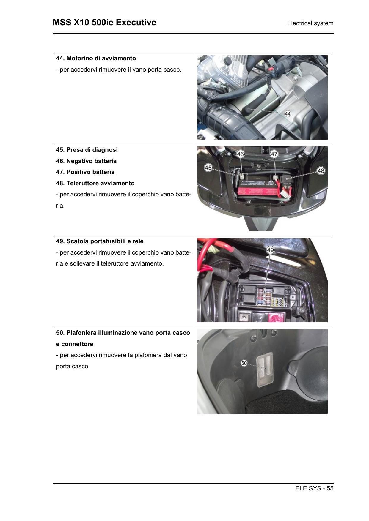 Piaggio X10 500ie Executive Scooter Service Manual | 2012-2016 - sample page 5