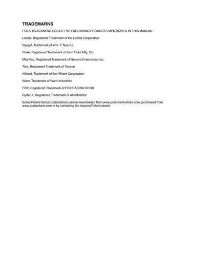 Polaris Ranger EV UTV Service Manual | 2015-2016 - sample page 6